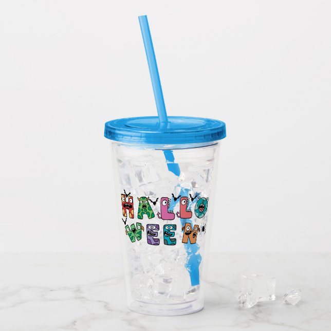 Funny Halloween Acryltrinkbecher (Vorderseite Ice)