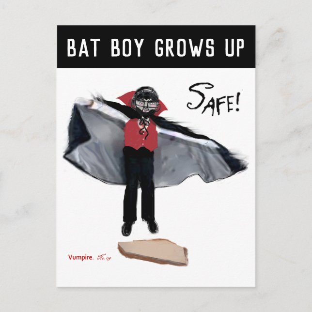 Funny Halloween Baseball Cards Feiertagspostkarte (Vorderseite)