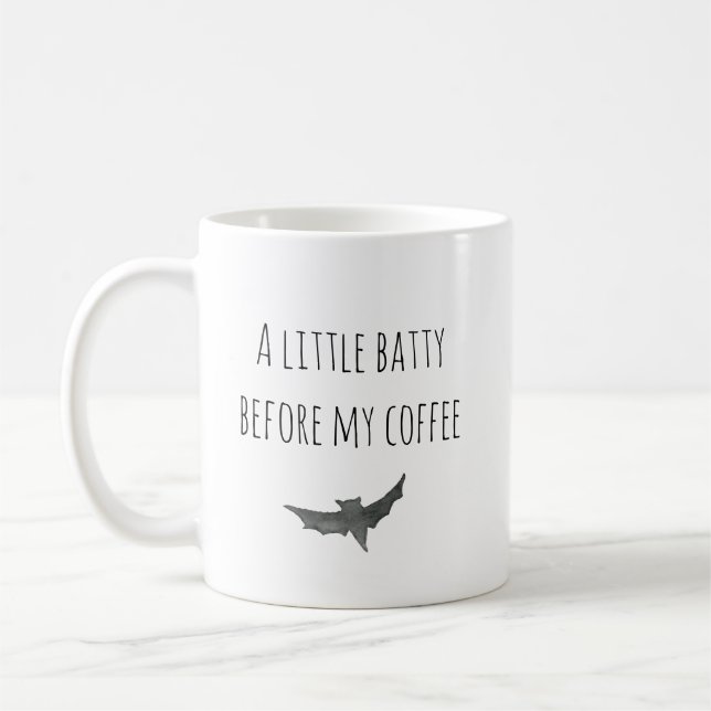 Funny Halloween Batty Kaffeetasse (Links)
