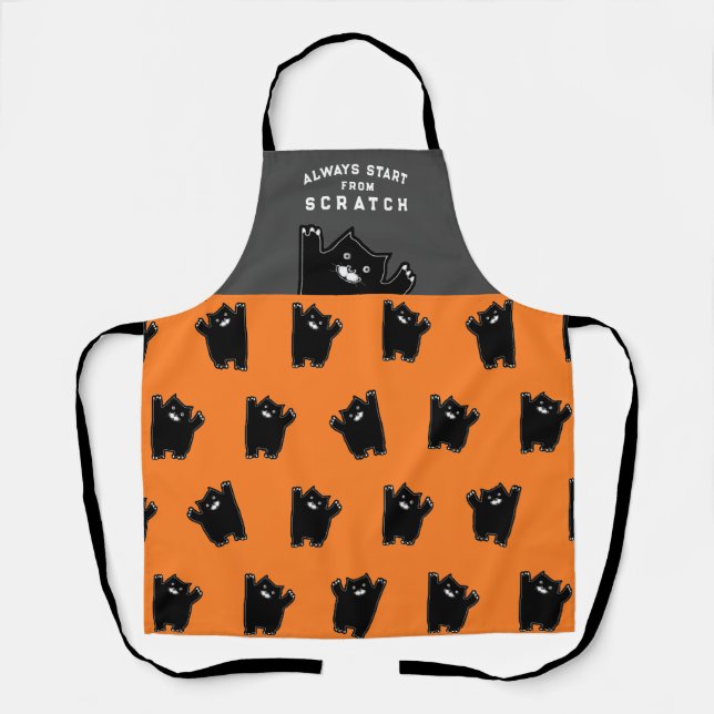 Funny Halloween Black Cat Schürze (Vorderseite)