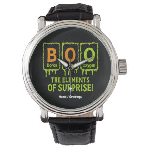 Funny Halloween Books Elements Science Überraschun Armbanduhr