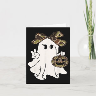 Funny Halloween Camouflage Camouflage Ghost Hello Karte