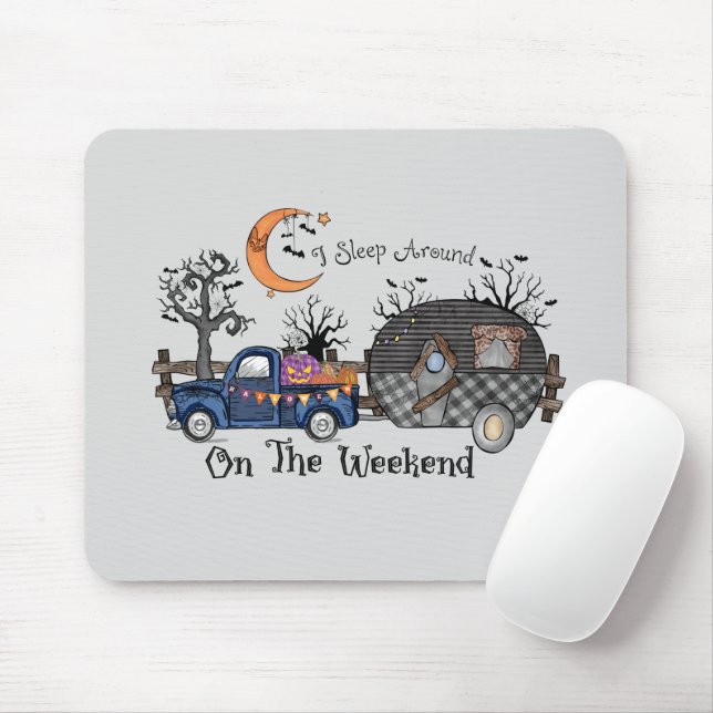 Funny Halloween Camping Mousepad (Mit Mouse)