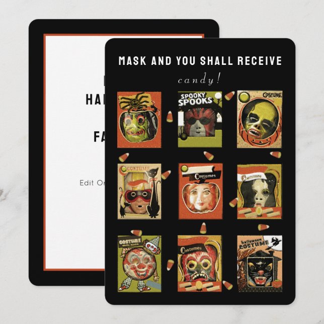 Funny Halloween Cards Feiertagskarte (Vorne/Hinten)