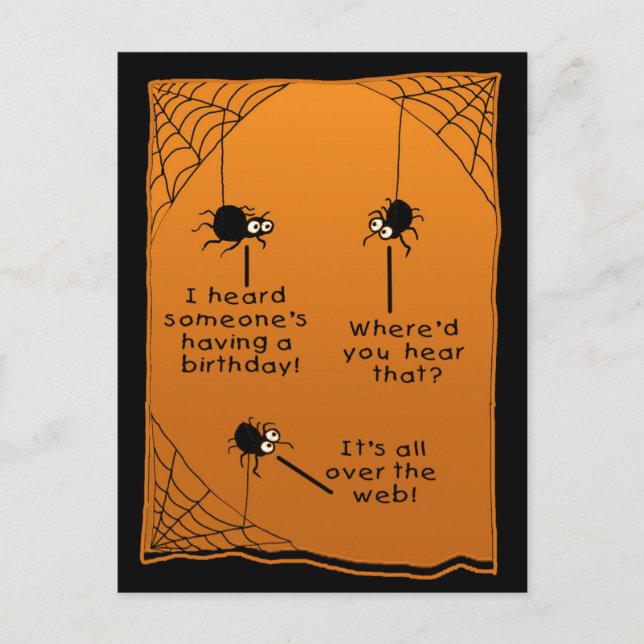 Funny Halloween carte d'anniversaire (Devant)