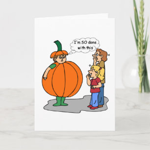 Funny Halloween Cartoon Karte