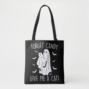 Funny Halloween Cat Ghost vergessen Candy Give me  Tasche