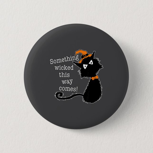 Funny Halloween Cat - Shakespeare Macbeth Quote  Button (Vorderseite)