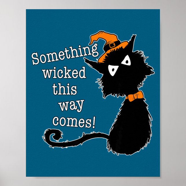 Funny Halloween Cat - Shakespeare Macbeth Quote  Poster (Vorne)