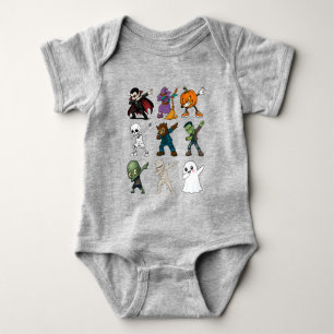 Funny Halloween Characters Dabbing Baby Strampler