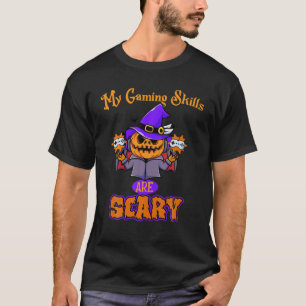 Funny Halloween Controller Video Game Gaming Skill T-Shirt
