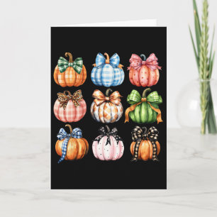 Funny Halloween Coquette Bow Pumpkin Autumn Danke Karte