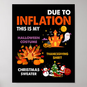Funny Halloween Costume Erntedank Ugly Christma Poster