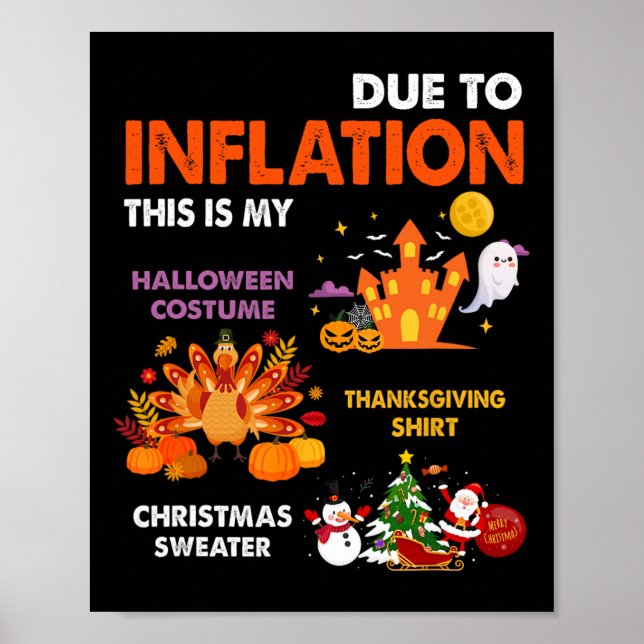 Funny Halloween Costume Erntedank Ugly Christma Poster (Vorne)