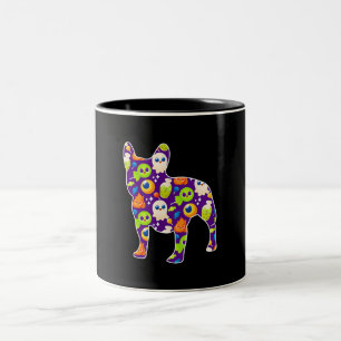 Funny Halloween Costume French Bulldog Hund Lover Zweifarbige Tasse