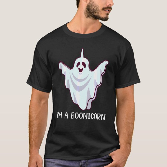 Funny Halloween Costume Ghost Unicorn T-Shirt (Vorderseite)