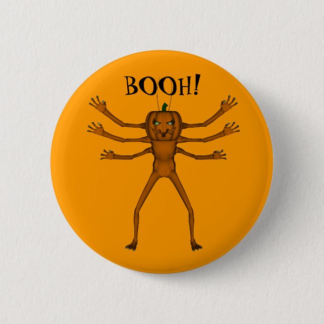 Funny Halloween Critter Button (Vorderseite)