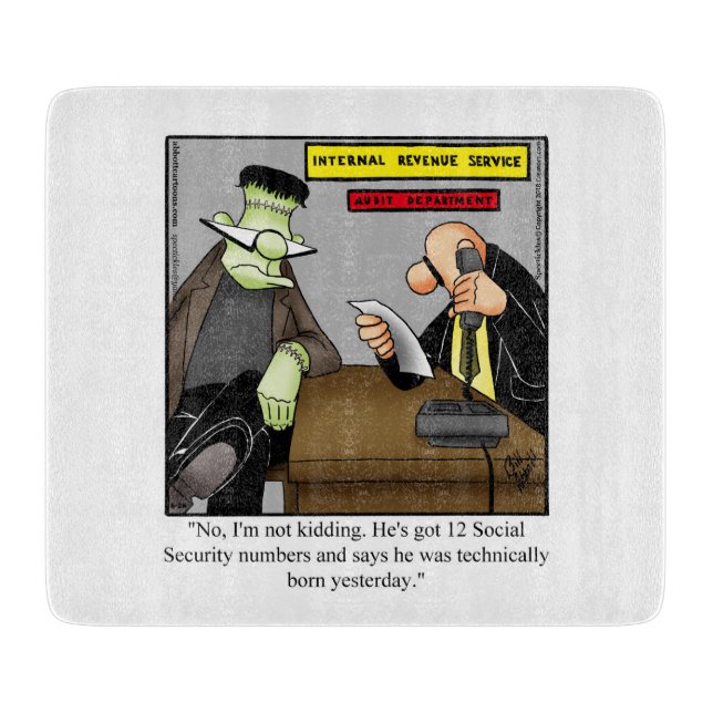 Funny Halloween Cutting Board Geschenk Schneidebrett (Vorderseite)