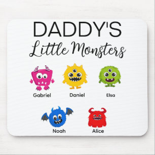 Funny Halloween Daddy's Little Monster Mousepad