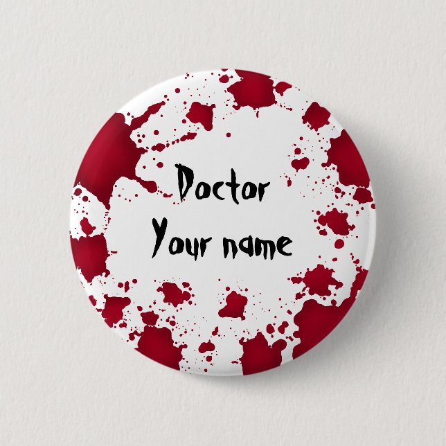 Funny Halloween Doctor Button (Vorderseite)