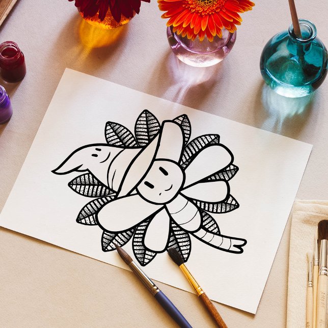 Funny Halloween Dragonfly Coloring Page Poster (Von Creator hochgeladen)