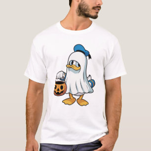 Funny Halloween Duck - Ghost Costume Trick-or-Tre T-Shirt