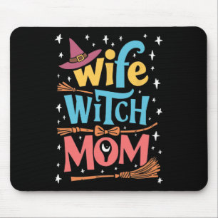 Funny Halloween Ehefrau Hexe Mama Mousepad
