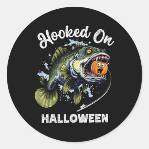 Funny Halloween Fishing Boys Mens Zombie B Fish Pu Runder Aufkleber