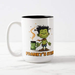 Funny Halloween Franky's Stein Monster Coffee Tass Zweifarbige Tasse