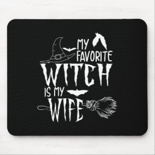 Funny Halloween Geschenk Idee Husnd Spooky Ehefrau Mousepad