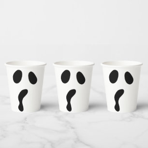 Funny Halloween Gesichtsghost beängstigendes Boom- Pappbecher