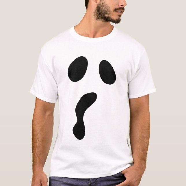 Funny Halloween Gesichtsghost beängstigendes Boom- T-Shirt (Vorderseite)
