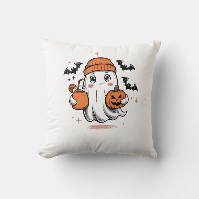 Funny Halloween Ghost Boo Jee Geist Halloween Kissen (Vorderseite)