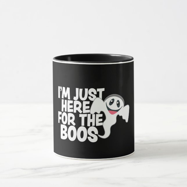 Funny Halloween Ghost Boos Pun Tasse (Zentrum)