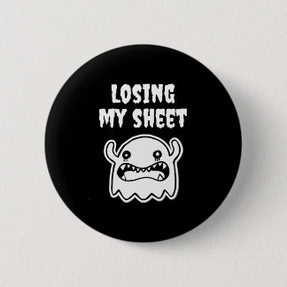 Funny Halloween Ghost-Bootschild verlässt mein Bla Button