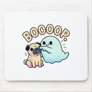 Funny Halloween Ghost Mops Boop Alberner Welpe Hum Mousepad