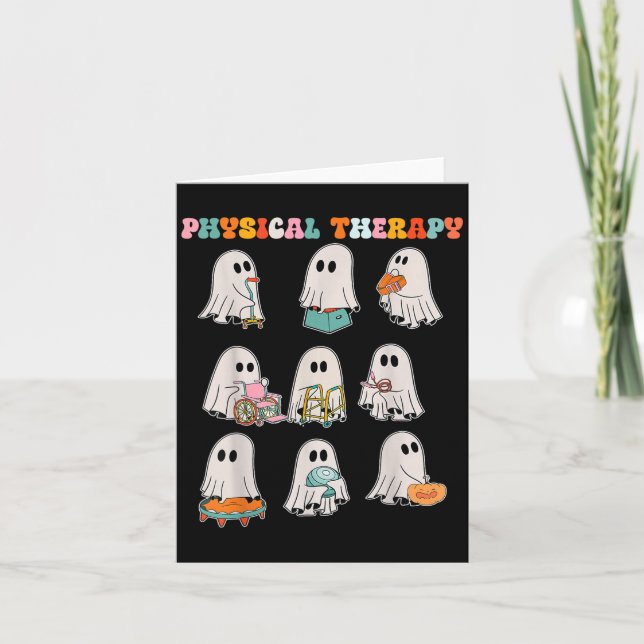 Funny Halloween Ghost Physical Therapy Pt Physical Karte (Vorderseite)