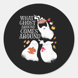 Funny Halloween Ghost Pun Boo Dinner Party Runder Aufkleber