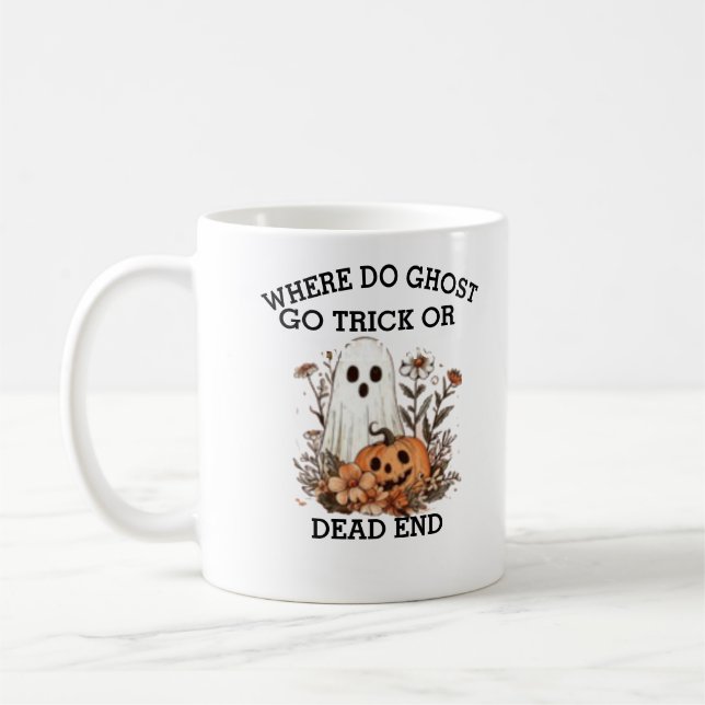 Funny Halloween Ghost Zitat Halloween Kaffeetasse (Links)