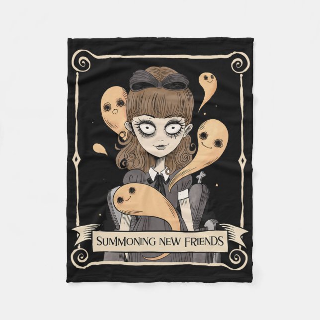 Funny Halloween Graphic Spooky Spirits Fleecedecke (Vorderseite)