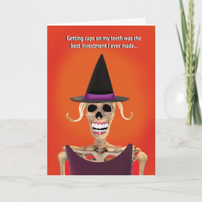 Funny Halloween Grußkarte für sie Karte (Vorderseite)