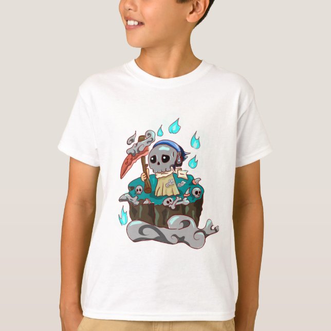 Funny Halloween Headphone T-Shirt (Vorderseite)