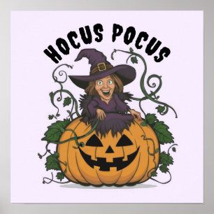 Funny Halloween Hexe Poster