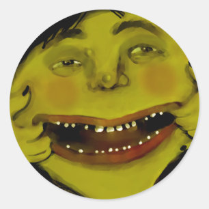 Funny Halloween Hexe Runder Aufkleber