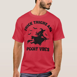 Funny Halloween Hexe Silhouette und Spooky Vibes T-Shirt