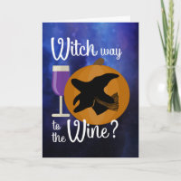 Funny Halloween Hexenweg zum Weinkeller