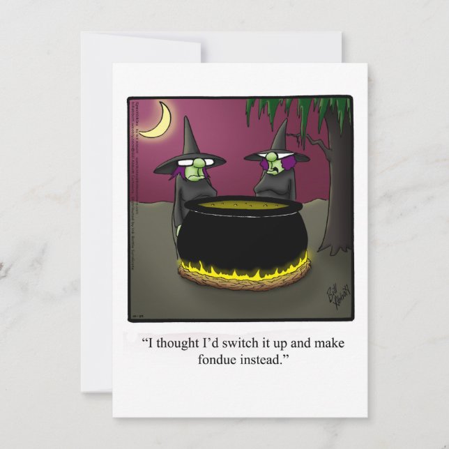 Funny Halloween Humour Carte de voeux (Devant)