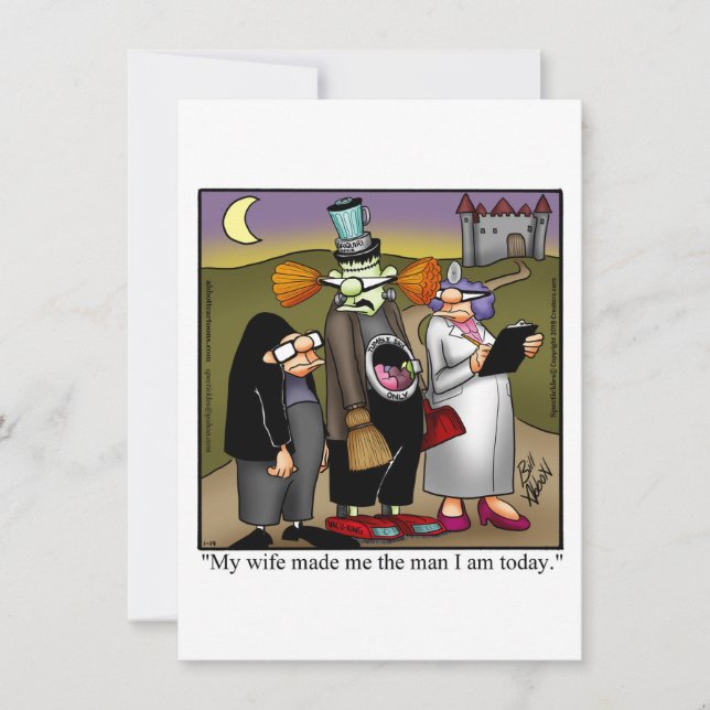 Funny Halloween Humour Carte de voeux (Devant)