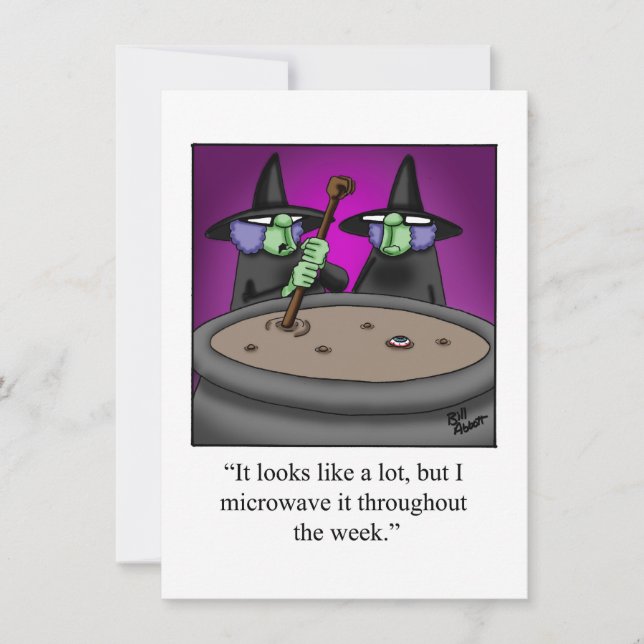 Funny Halloween Humour Carte de voeux (Devant)