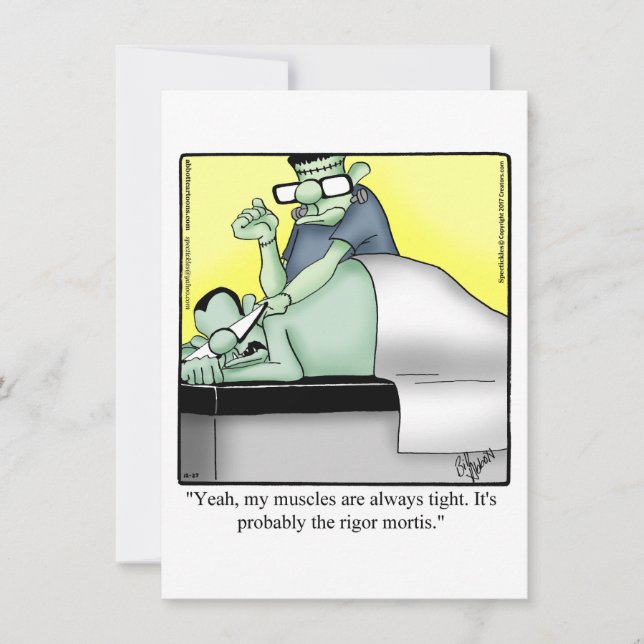 Funny Halloween Humour Carte de voeux (Devant)